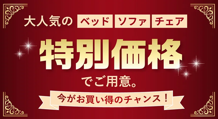 だいにんきのベッドソファチェア特別価格でご用意。今がお買い得のチャンス！